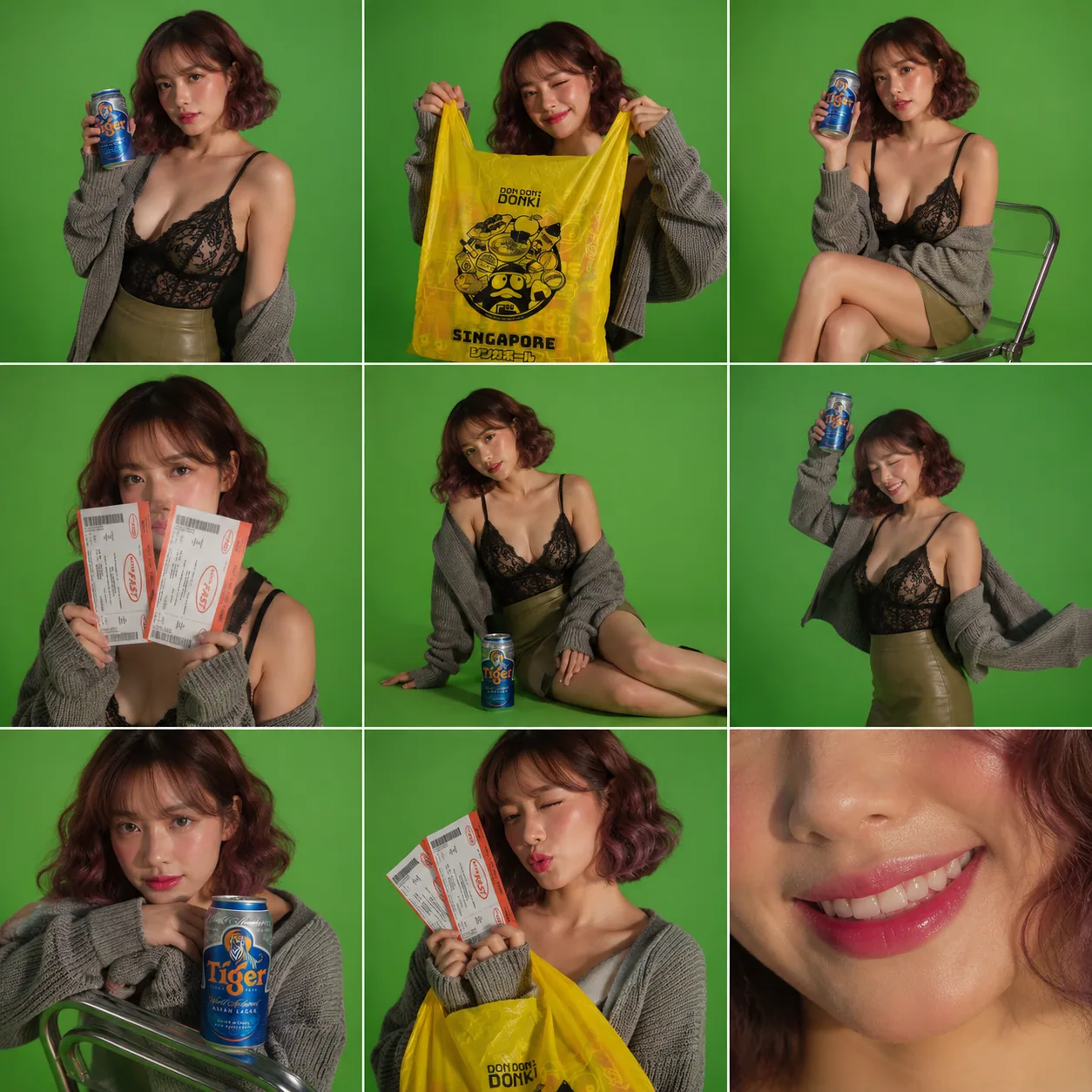 Nine studio portraits of the Harbour Bay Sounds artist